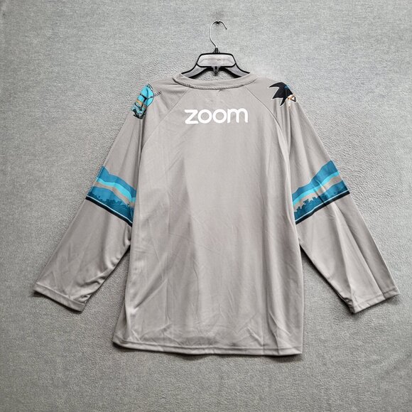 San Jose Sharks Men Jersey Medium Jeff‎ McMillain Open Water Promo Hockey NHL - Picture 5 of 8
